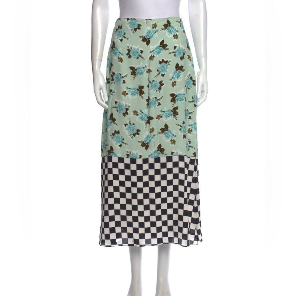 NWT VAUGHAN CREPE PRINTED‎ MIDI PENCIL SKIRT SIZE 2